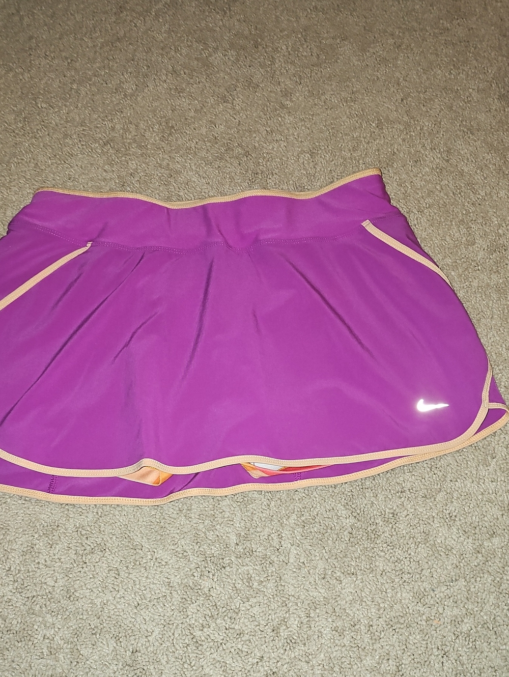 Nike Women's Purple Athletic Skirt with Peach Trim